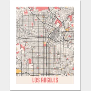 Los Angeles - Califonia Chalk City Map Posters and Art